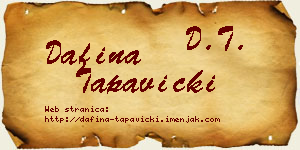 Dafina Tapavički vizit kartica